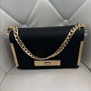 NEW WITH TAGS Aldo Black and Gold Chain Shoulder Bag
